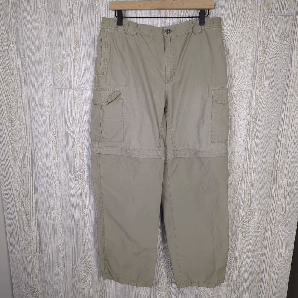 Vintage Y2K Columbia Men’s 32 Tan Zip Away Convertible Pants Shorts Cargo